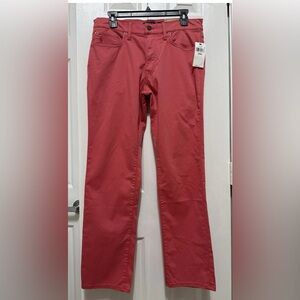 Polo Ralph Lauren Varick Slim Straight Stretch Pants In Red Color (Size 32x30).